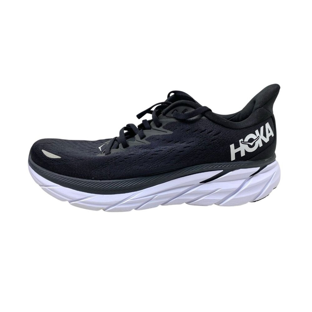 Hoka One One Clifton 8 Men's Size 11D Running Black Lace Up Sneakers Trainers - Picture 5 of 12